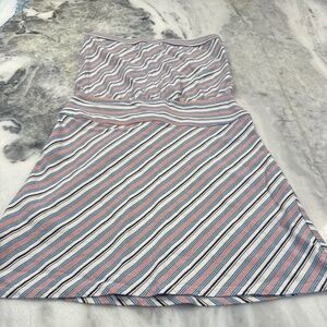 Ann Taylor Loft strapless striped dress